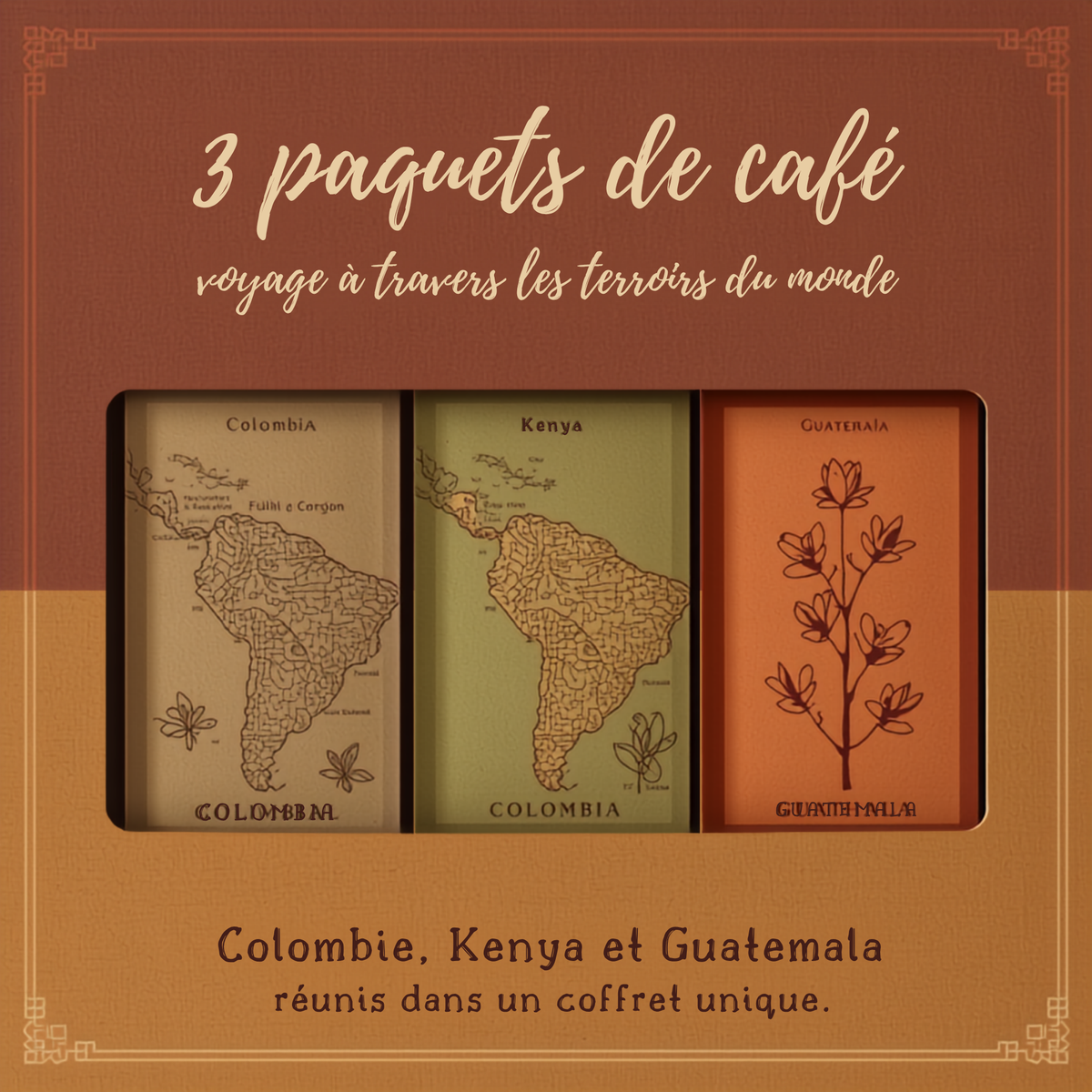 Pack Voyage du Monde – Café, thé à la menthe et matcha
