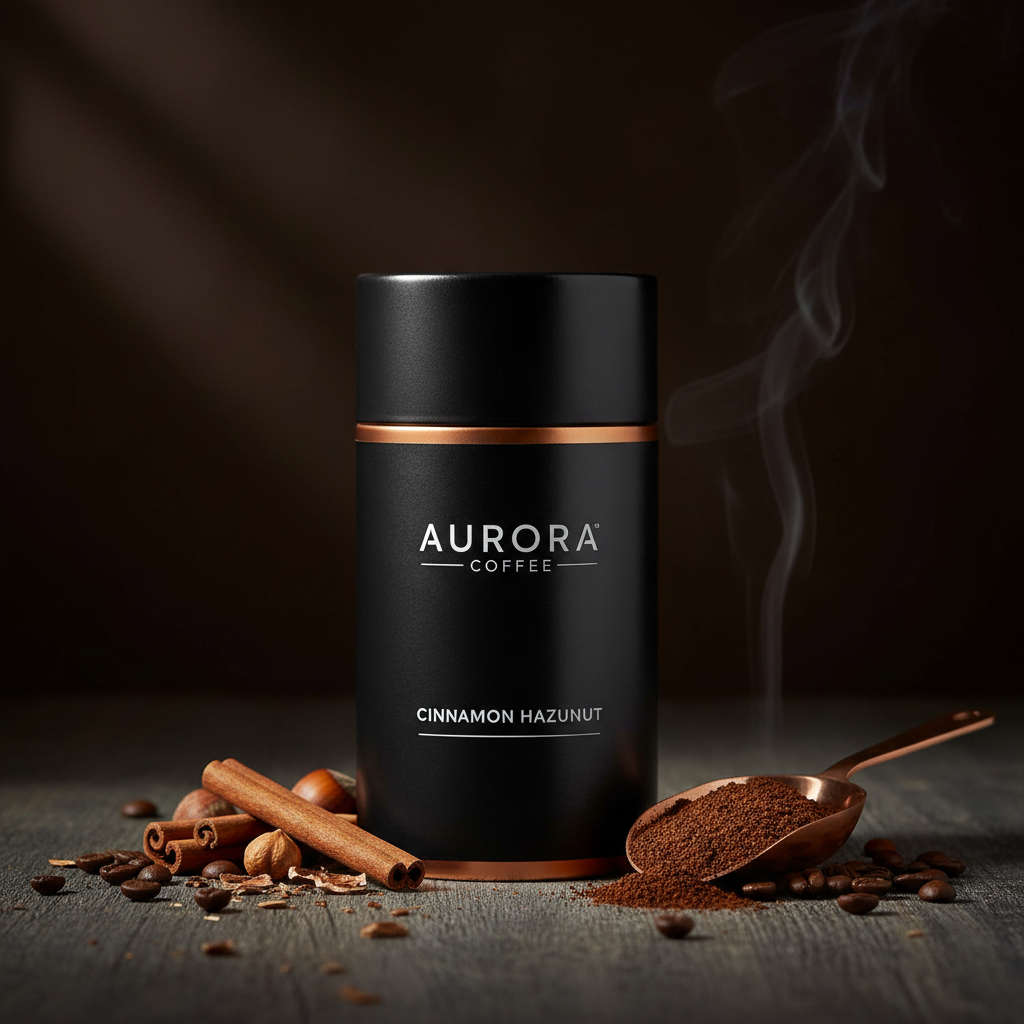 Cinnamon hazelnut flavored coffee premium